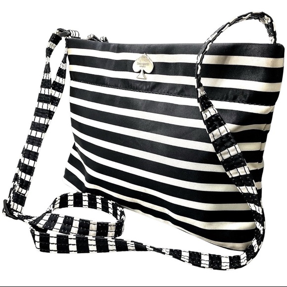 Kate Spade Monochrome Striped Crossbody Bag - Picture 3 of 3